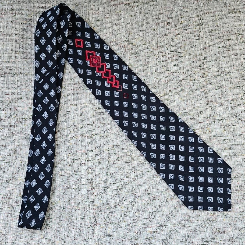 Vitaliano Pancaldi Men Tie Black Necktie Classic Tie